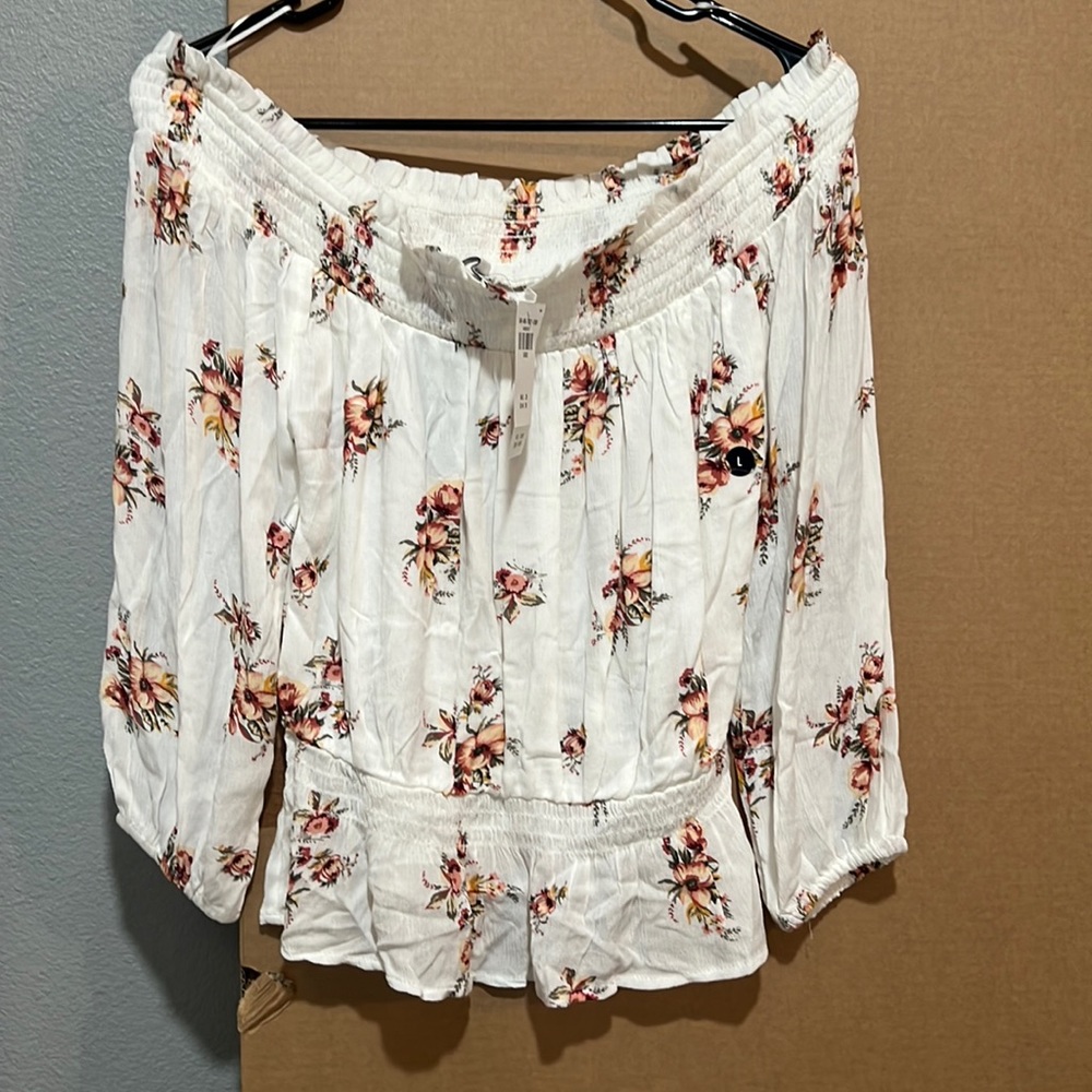 White off the shoulder top